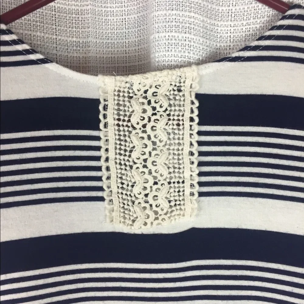 4/$20 Zunie Striped  Navy and White Dress Sz 8